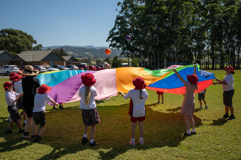 Students enjoy the annual Junior School Easter House Games!