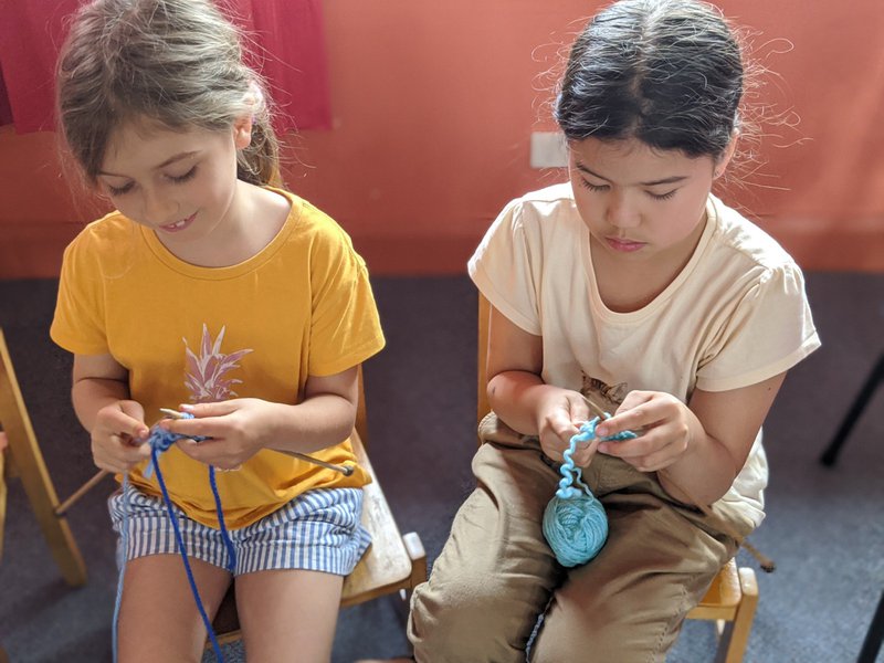 Knitted Friends in Class 2