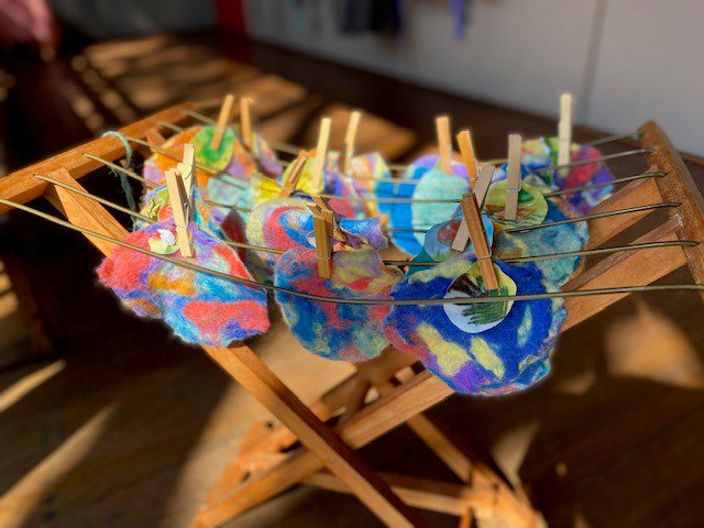 Little Kindy Wet Felted Coasters for Father's Day