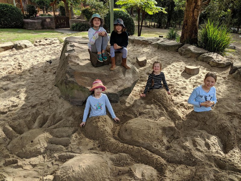 Mermaids in the sandpit