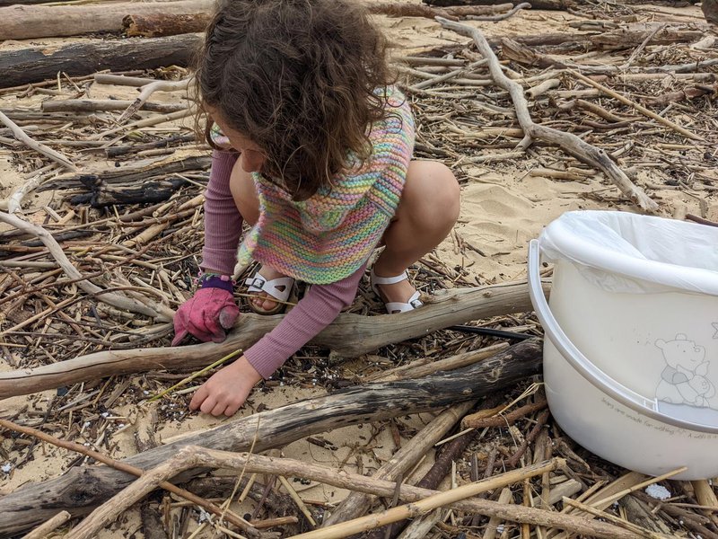 Class 2 swap apples for beach cleanup