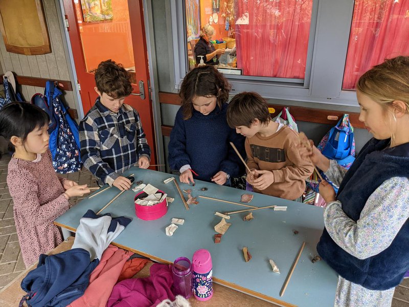 Class 2 making knitting needles