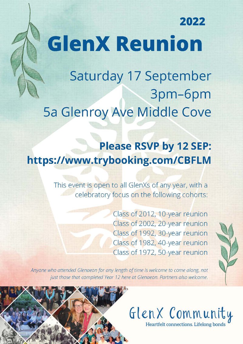 INVITATION: 17 SEP Alumni reunion event at Middle Cove