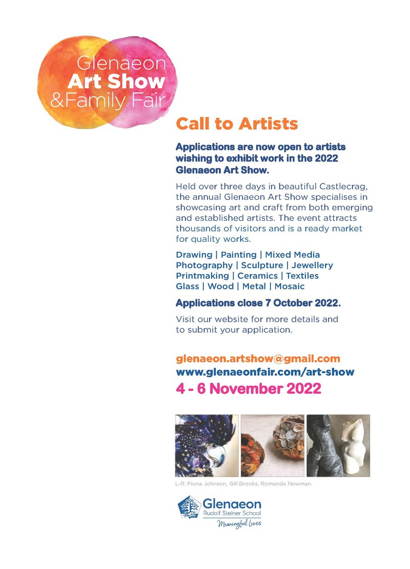 Final call out to all Artists!  Submissions close 7 OCTOBER
