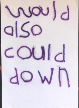 Class 2 – Creating Words with Wool