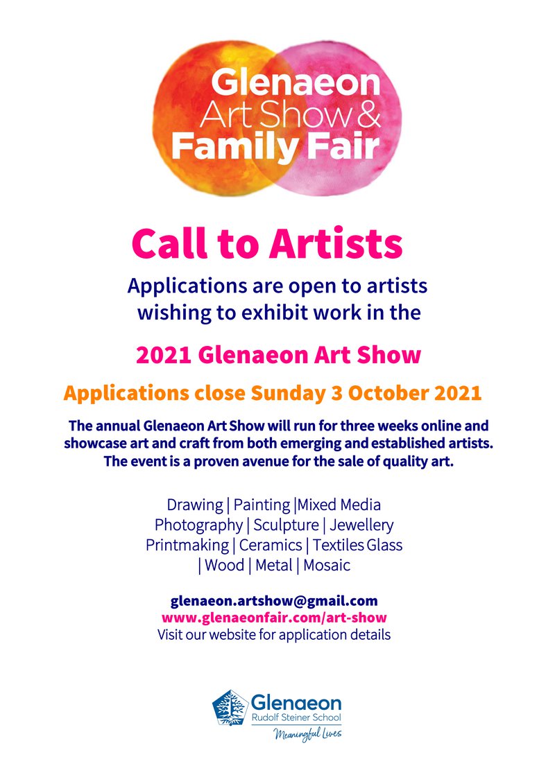 2021 Glenaeon Art Show -  Call to Artists, applications close SUN 03 OCT