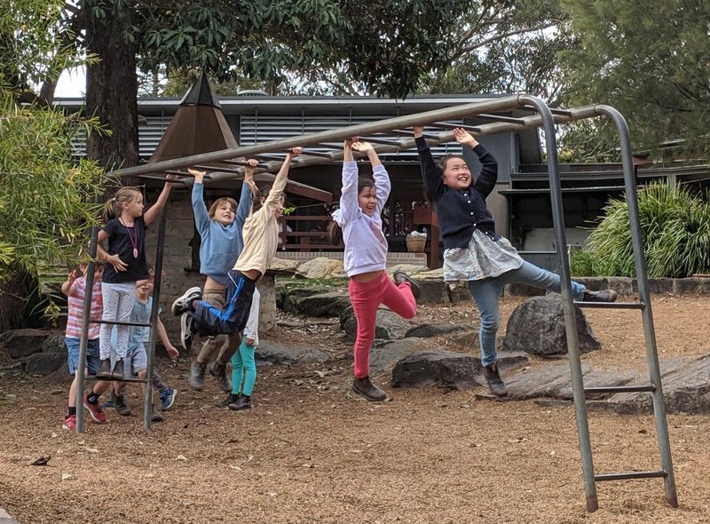 Class One monkey bar fun