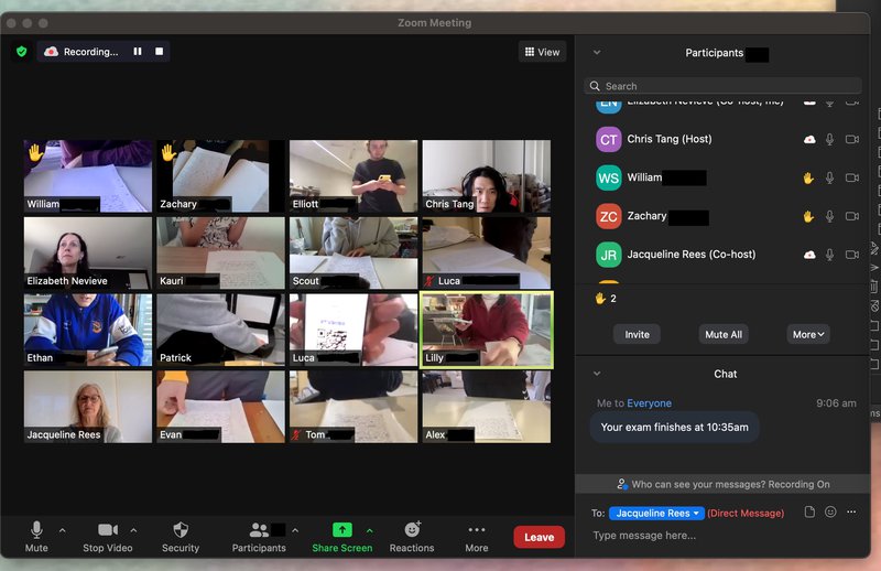 Year 12: Exams in Unusual Times