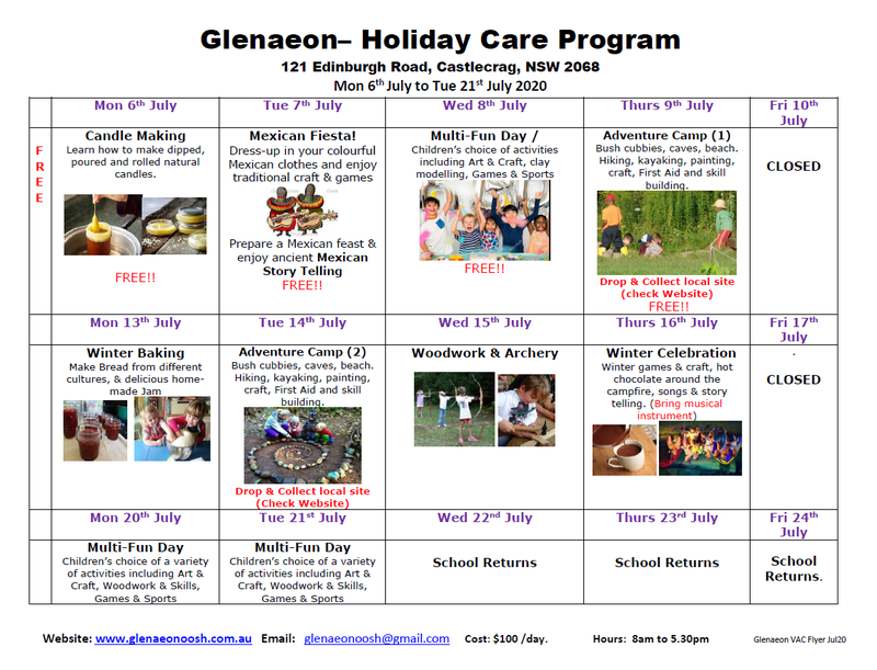 Free vacation care program for the holidays - book now!