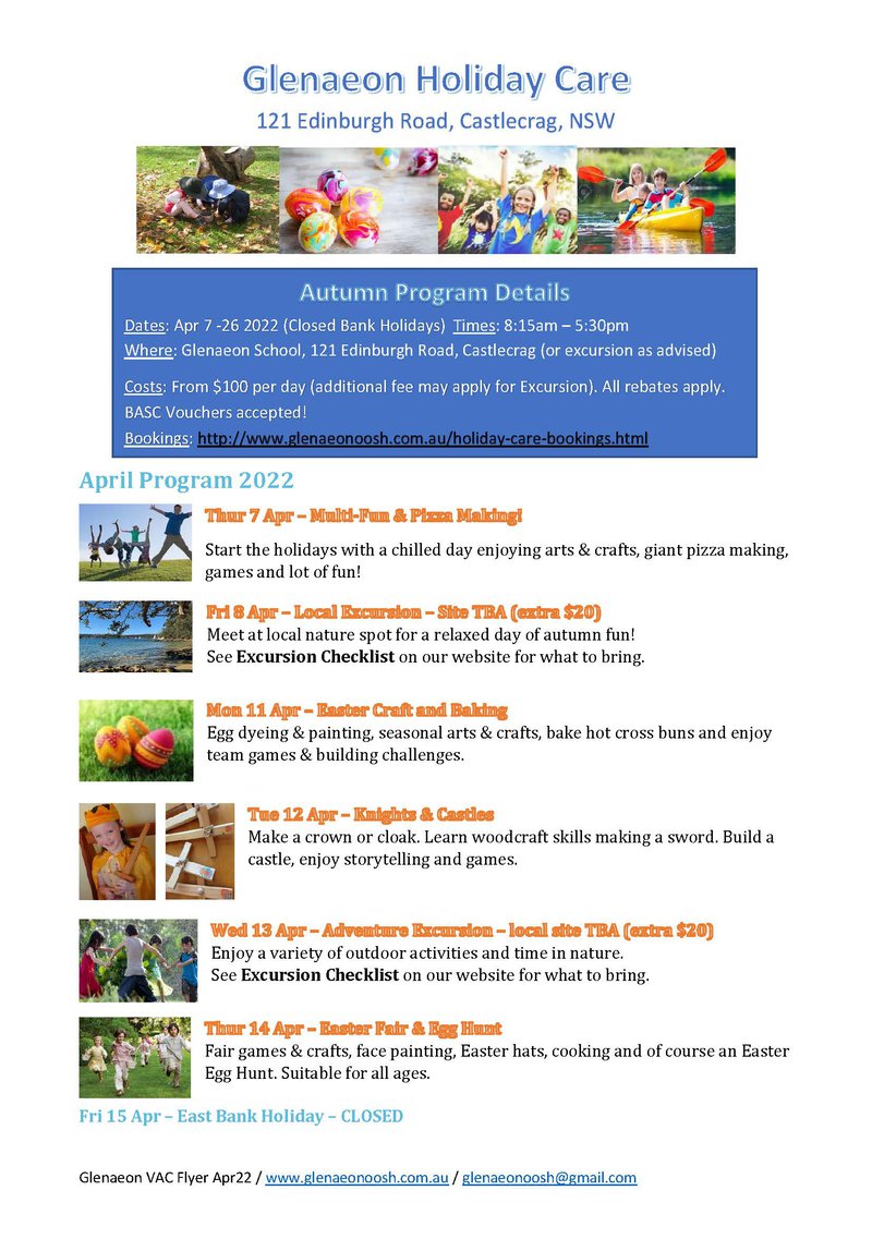 School Holiday Program from OOSH