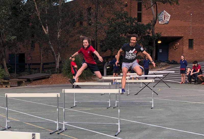 Year 9 Athletics training with Jonas Stoebe