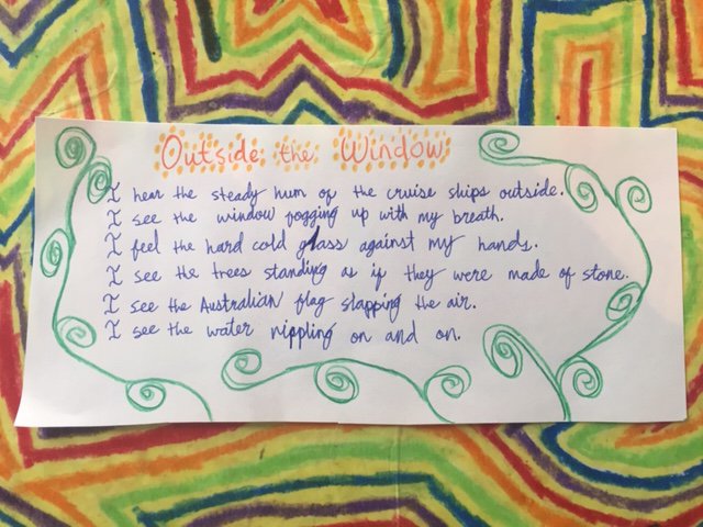 Class 6 look out the window, reflect and write