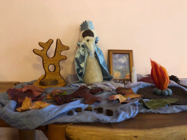 Preschool Winter nature tables