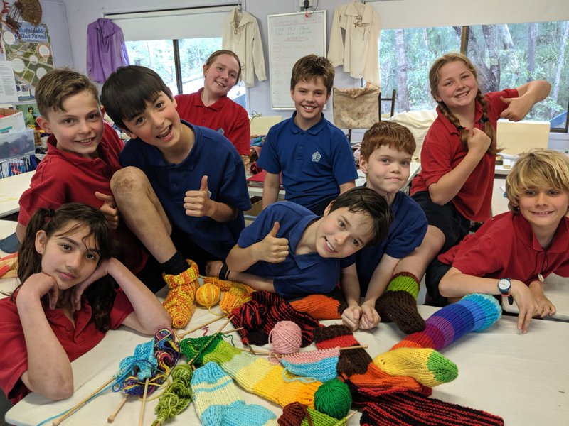 Class Five knitting socks