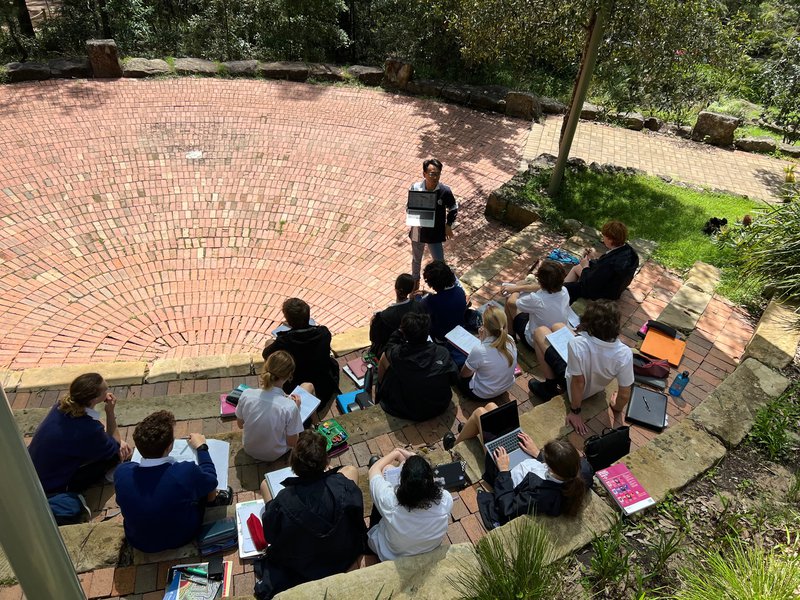 Year 11 Science students enjoy an outdoor lesson