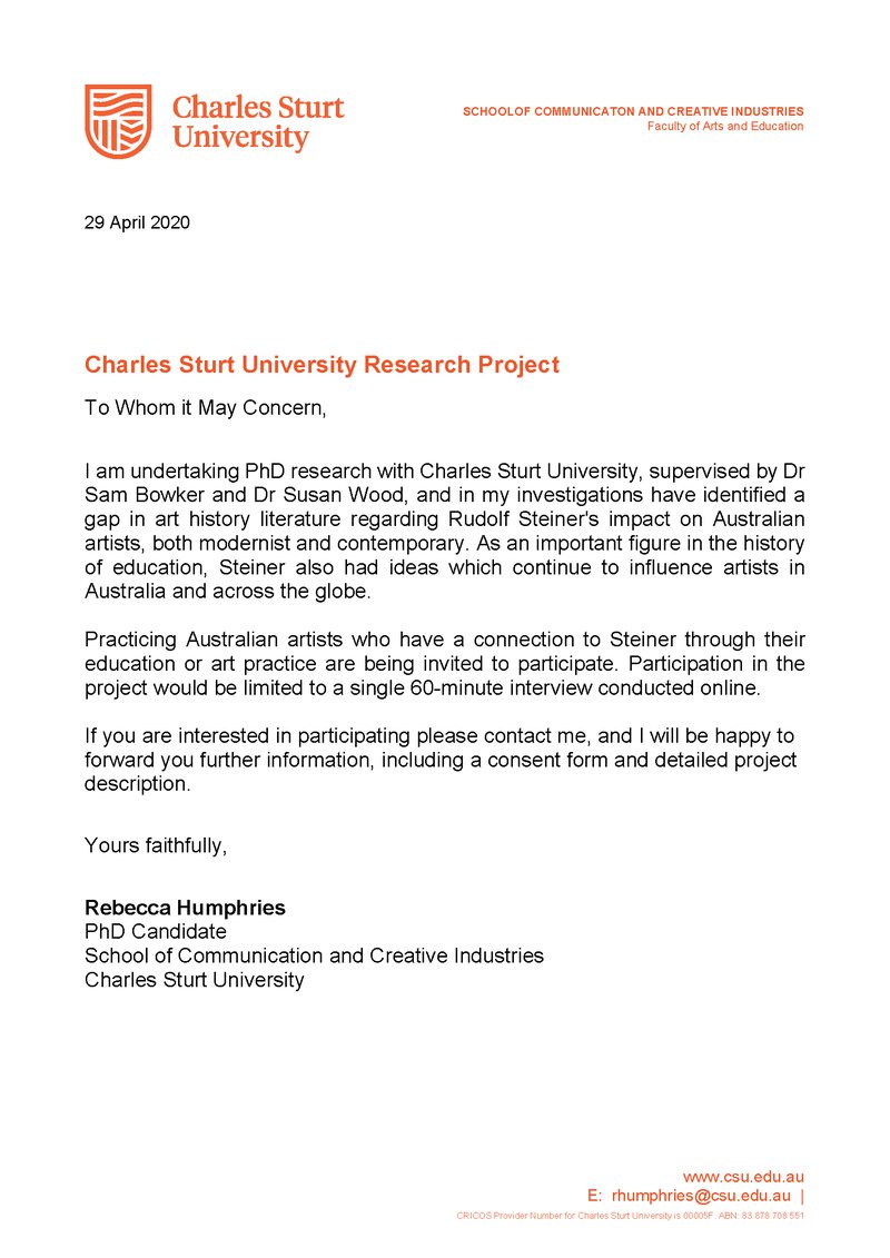 Calling Practising Australian Artists