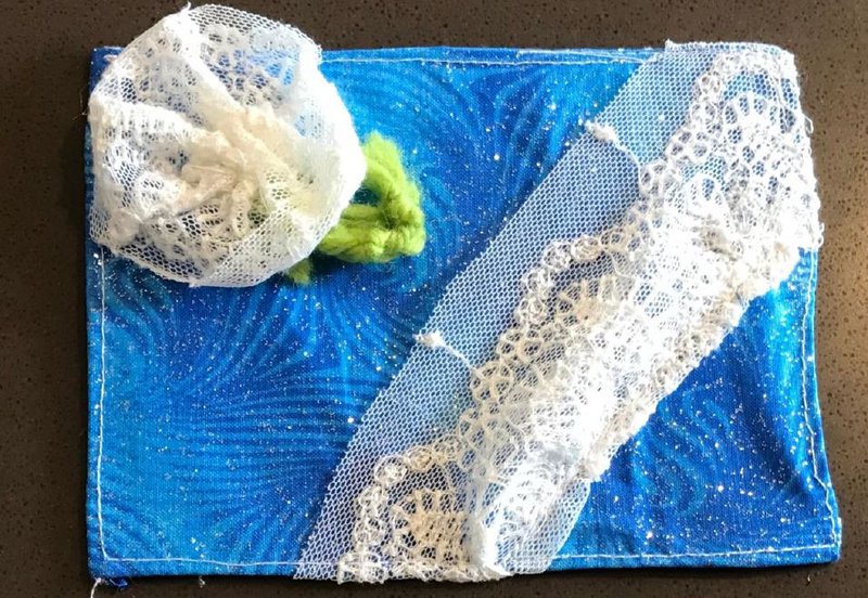 Year 8 Textiles students stitch a postcard from home