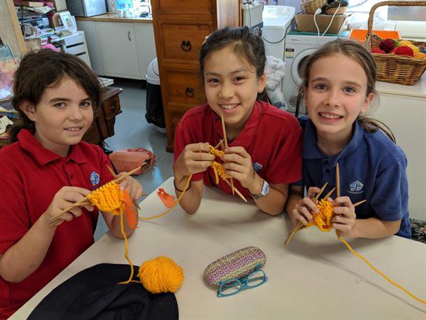 Class Five knitting