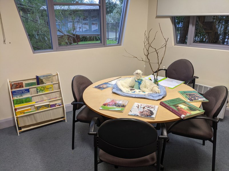 Parent Library at Castlecrag bursting with books