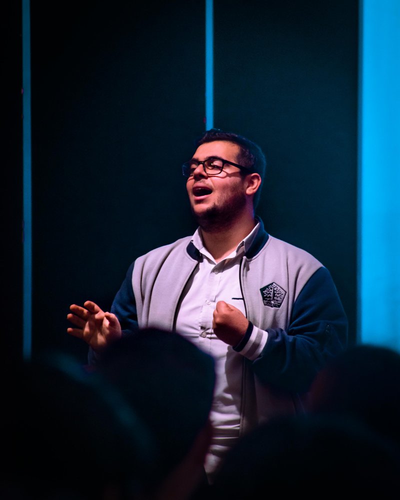 Year 12 Student Joseph Naffah performs I Will Survive