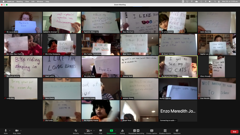 Class 5 reflect on the upside to lockdown