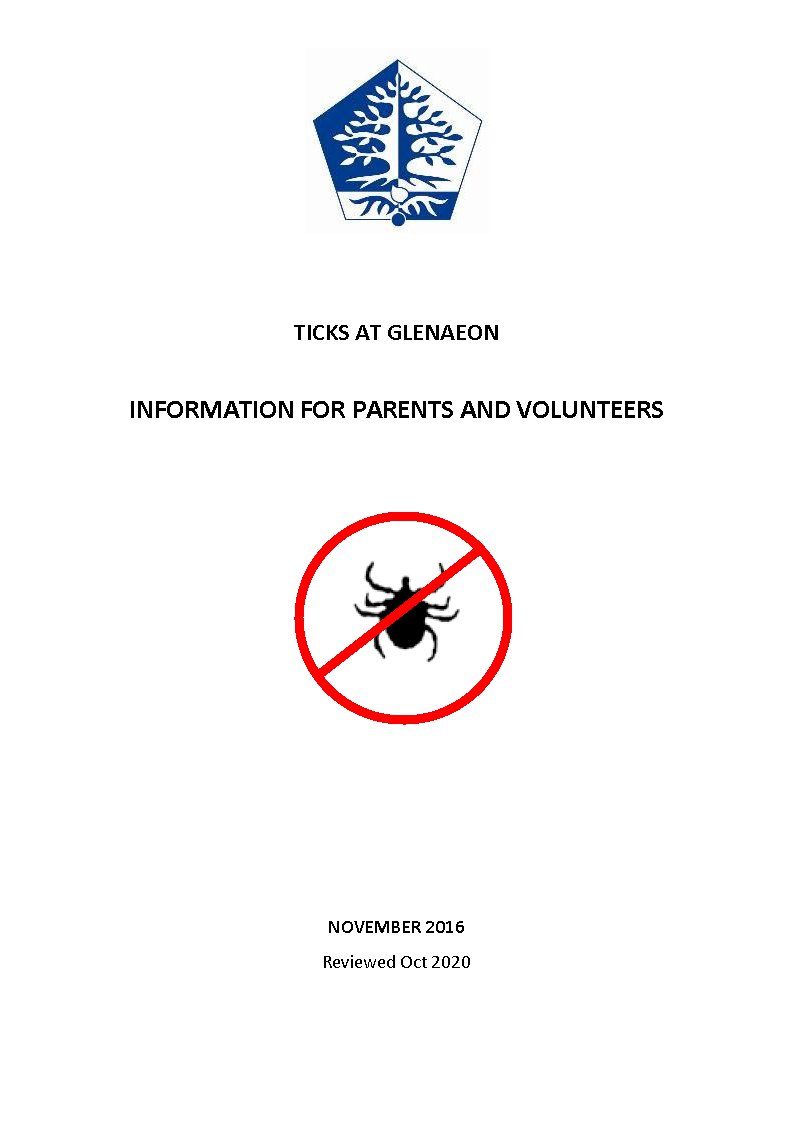 Important Tick Information - please read