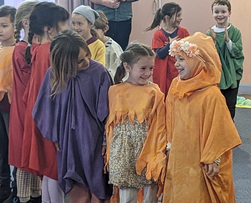 Class 1 Perform the Play "Goorialla: Rainbow Serpent"