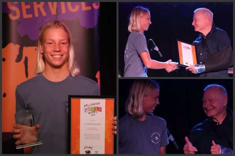 Cooper takes home the Wollongong Youth Small Business Award!