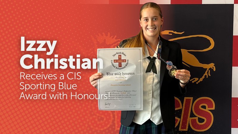 Izzy receives a prestigious CIS Sporting Blue Award